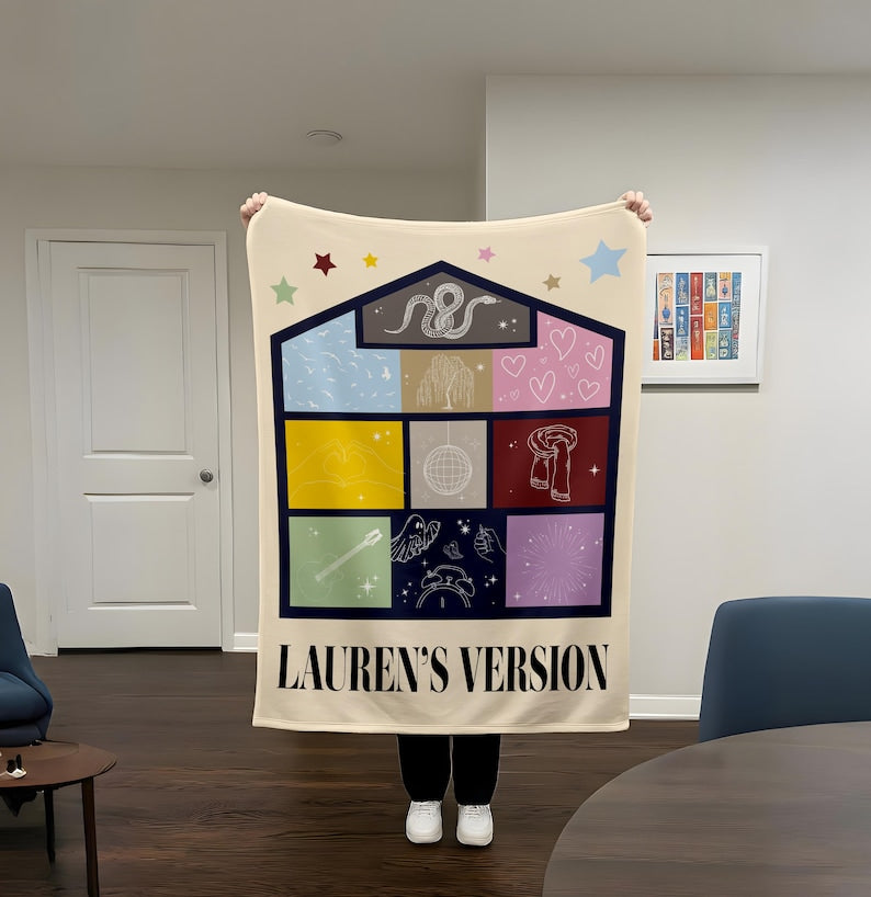 Custom Music Album Art Blanket, Song Lyrics, Personalized Gift