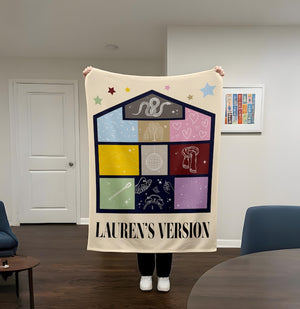 Custom Music Album Art Blanket, Song Lyrics, Personalized Gift