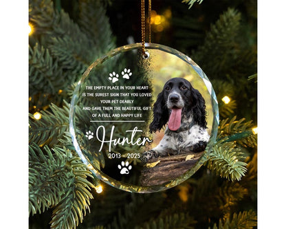 Custom Pet Ornament, Pet Memorial Gift, Custom Pet Portrait Ornament, Pet Sympathy Gift,Dog Cat Lover Gift, Pet Photo Ornament,Cat Loss Gift