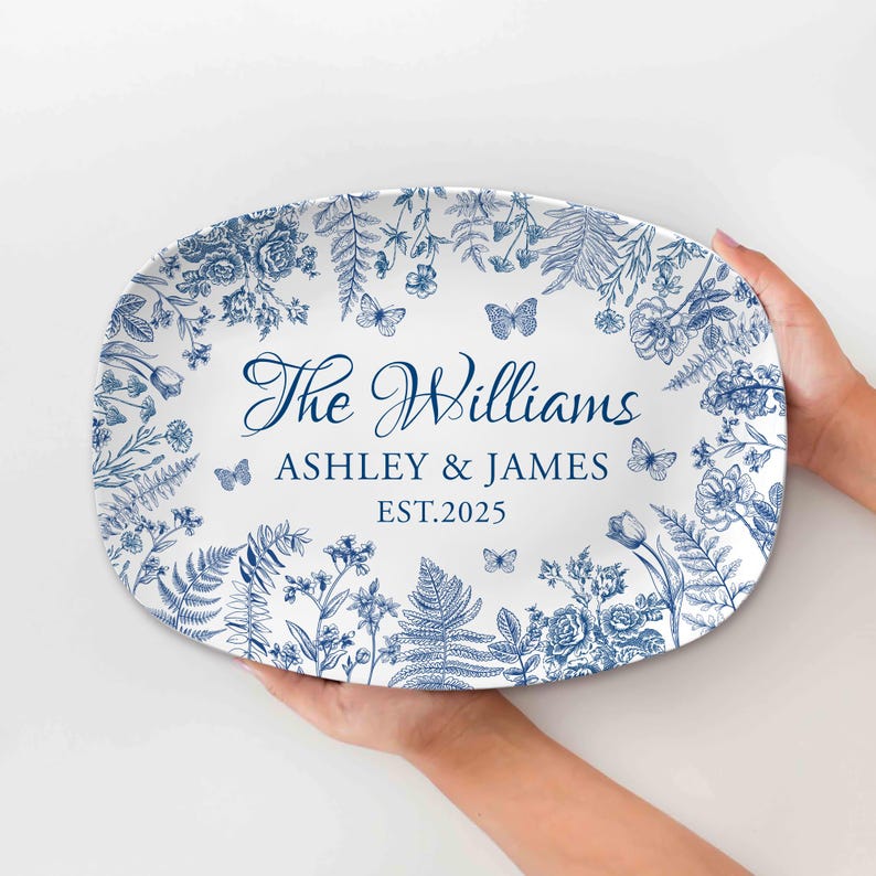 Personalized Wedding Gifts, Custom Name Wedding Plate, Newlywed Couple Gift, Engagement Gifts, New Mr Mrs Keepsake, Bridal Shower,Home Decor