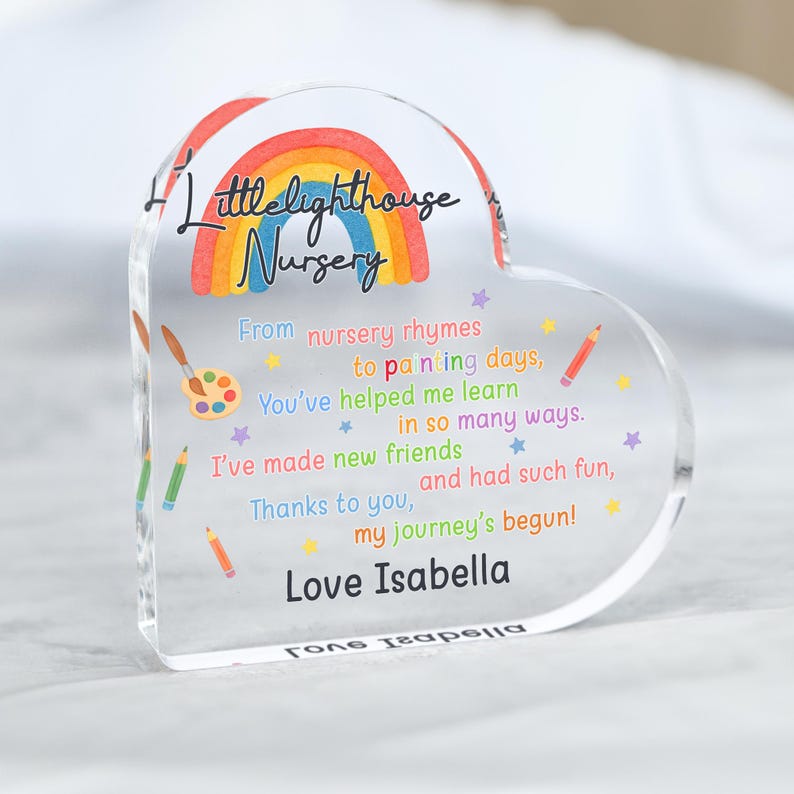 Personalised Nursery Thank You Gift, School Leaving Keepsake, End of Term, Nursery Gifts, Nursery Worker Gift, Teacher Tutor Gifts