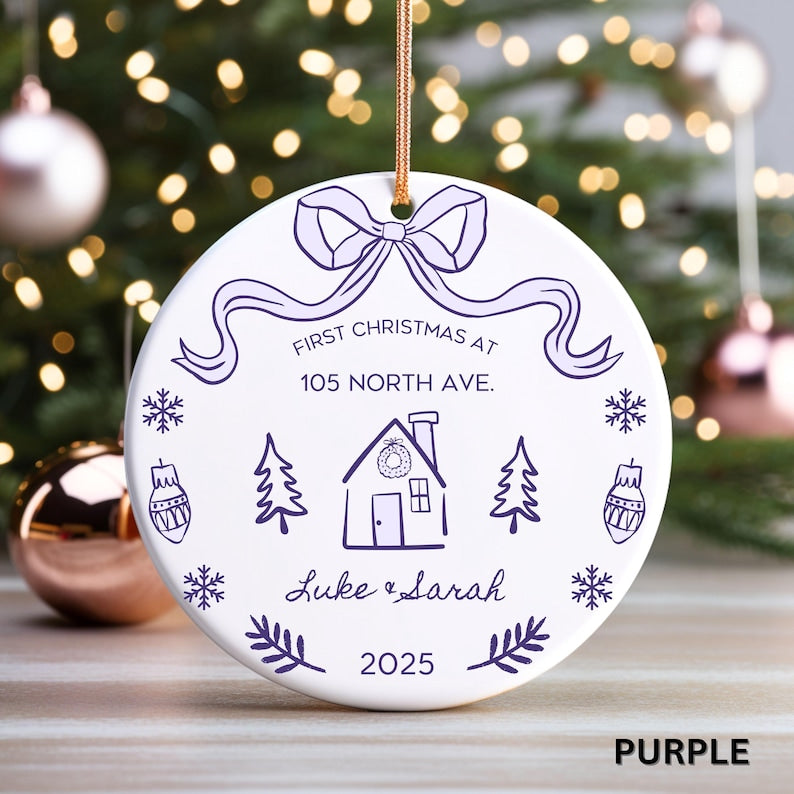 Personalized New Home Ornament New House Ornament Housewarming Gift from Realtor for New Homeowner Gift Idea First Christmas in First Home