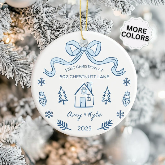 Personalized New Home Ornament New House Ornament Housewarming Gift from Realtor for New Homeowner Gift Idea First Christmas in First Home