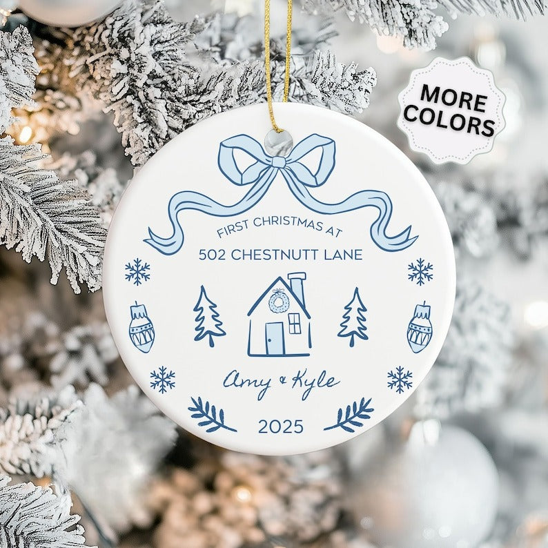 Personalized New Home Ornament New House Ornament Housewarming Gift from Realtor for New Homeowner Gift Idea First Christmas in First Home