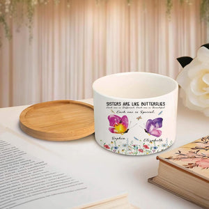 Personalized Sisters Butterfly Plant Pot, Custom Names Flower Pot, Sister Gift, Sibling Gift, Each One is Special, Cute Floral Planter
