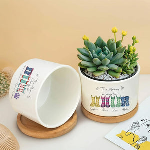 Personalized Mum Plant Pot, This Mum Belongs To, Custom Kids Names Planter, Gift for Mum from Children, Mother's Day Succulent Pot
