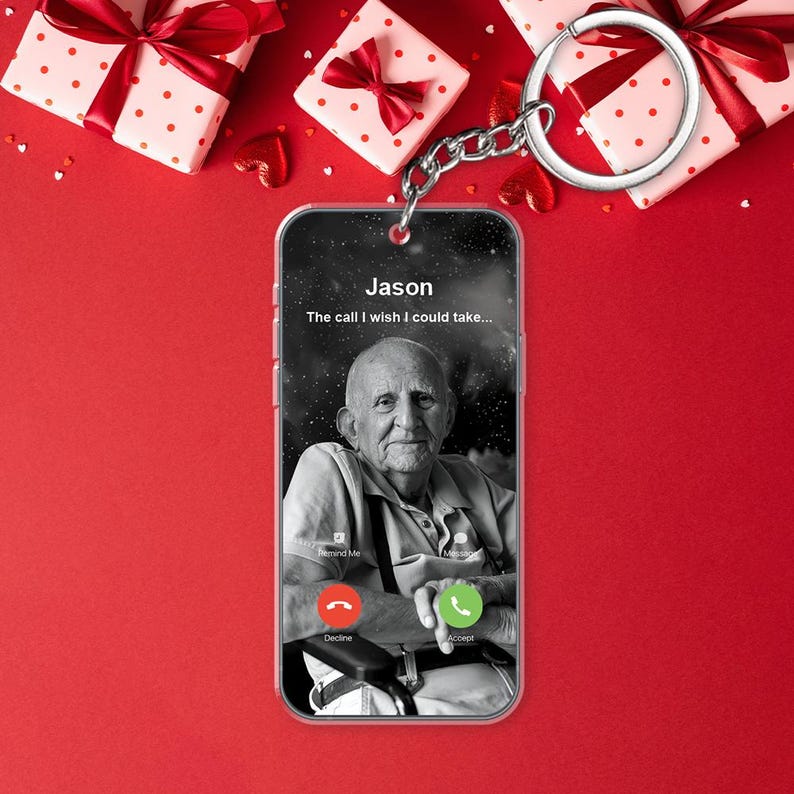 Custom Keychain The Call I Wish Could Take, Memorial Keyring, Dad Mom Acrylic Keychain, Mothers Day Fathers Day Birthday Christmas Gift