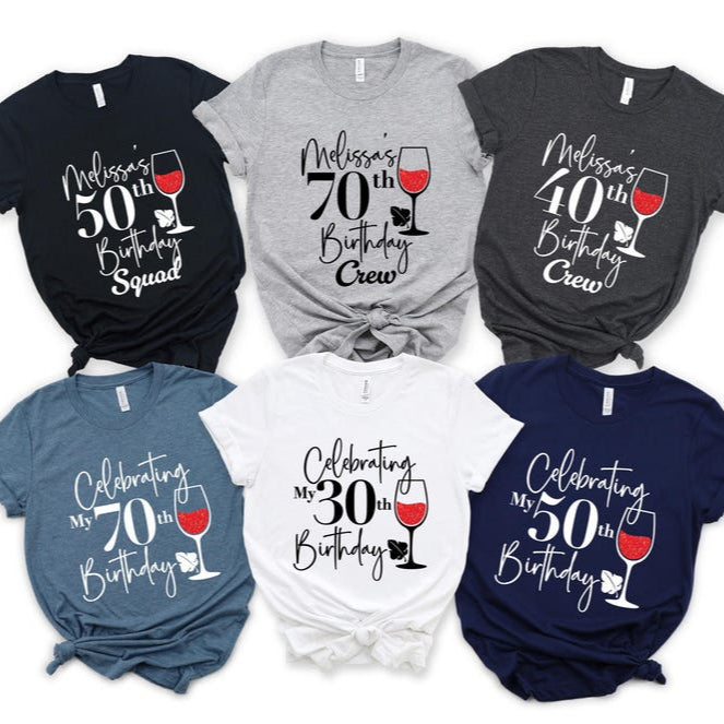 Custom Name 60th Birthday Shirts, Celebrating My 60th Birthday Gift, 50th Birthday Crew, 50th Birthday Party Squad, Personalized Birthday