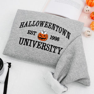 Halloweentown Est 1998 Sweatshirt - Embroidered Halloweentown Shirt - Pumkin Sweatshirt - Womens Spooky Shirts - Halloween Gift For Men