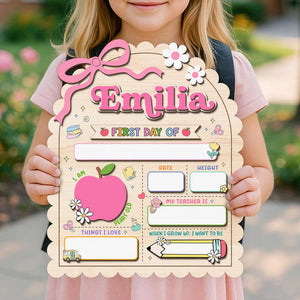 Personalized First Day Of School Sign, Back To School Sign, Kindergarten First and Last Day of School Board, 1st Day of School Wood Sign