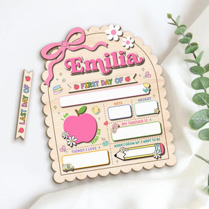 Personalized First Day Of School Sign, Back To School Sign, Kindergarten First and Last Day of School Board, 1st Day of School Wood Sign