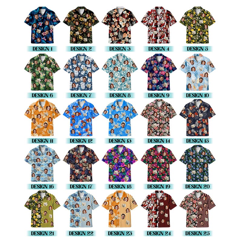 Custom Hawaiian Shirt With Face, Personalized Aloha Hawaiian Shirt, Customize Face for Pet Men Women, Funny Custom Hawaii Dress Beach Party