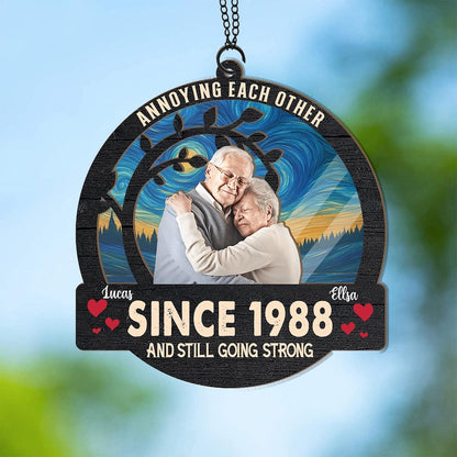 Annoying Each Other Suncatcher, Personalized Couple Photo Window Hanging, Anniversary Gift, Couple Keepsake Gifts, Couple Ornament