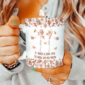 Personalized Ceramic Mug Gifts for Besties, BFF, Soul Sister, If Besties Were Flowers I'd Pick You, Custom Birth Month Flower with Name