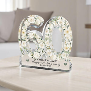 Personalised 60th Anniversary Gift Plaque, Diamond Anniversary Gift, Anniversary Gift, 60th Anniversary Gift for Husband Wife Parents