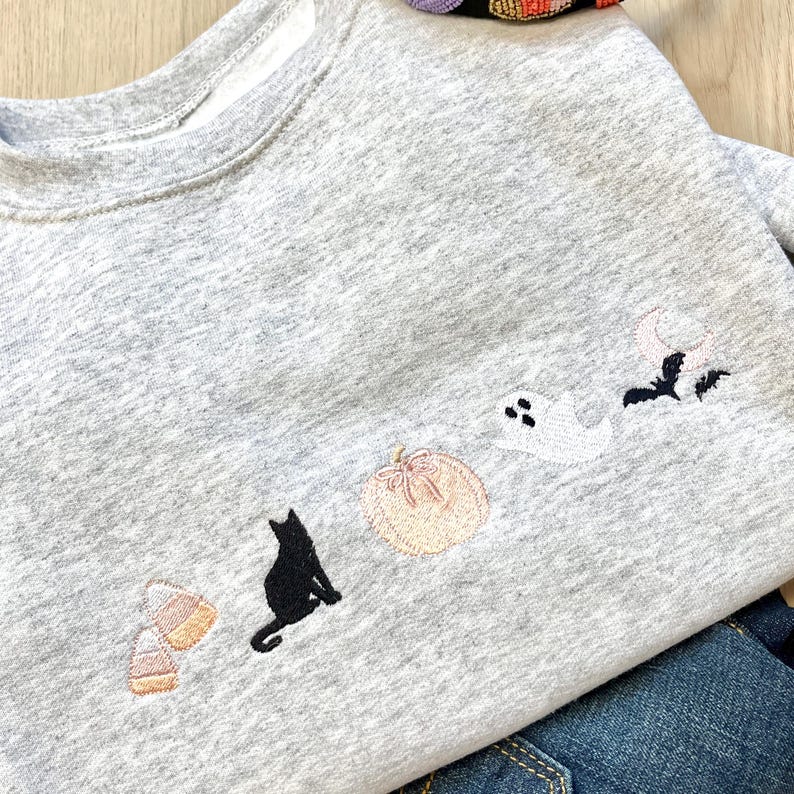 Embroidered Coquette Halloween Icon Crewneck Sweatshirt | Cute Halloween | Spooky Season| Coquette Bow | Gift for Her| Autumn, Fall |G18ECHI il_794xN.7054377093_mrjt.jpg