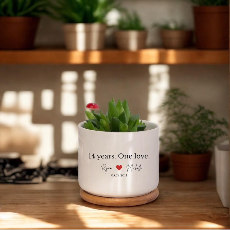 Ivory anniversary gifts, 14th anniversary, 14th wedding anniversary gift, 14th anniversary gift for wife, Ceramic pot