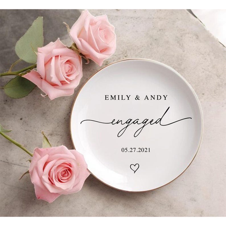 Wedding Gifts for Couple, Custom Ring Dish, Personalized Ring Dish, Couples Gift, Bridal Shower Gift, Personalized Engagement Gift for Bride