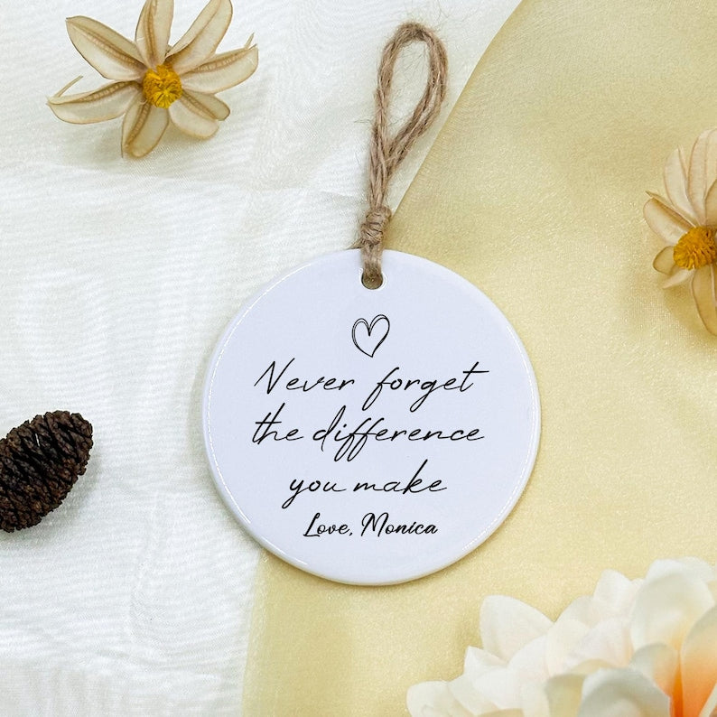 Thank You Gift, Never Forget The Difference You Make, Teacher Gift, Employee gift, Coworker Gift, Appreciation Gift, Gift for Friend, Thanks