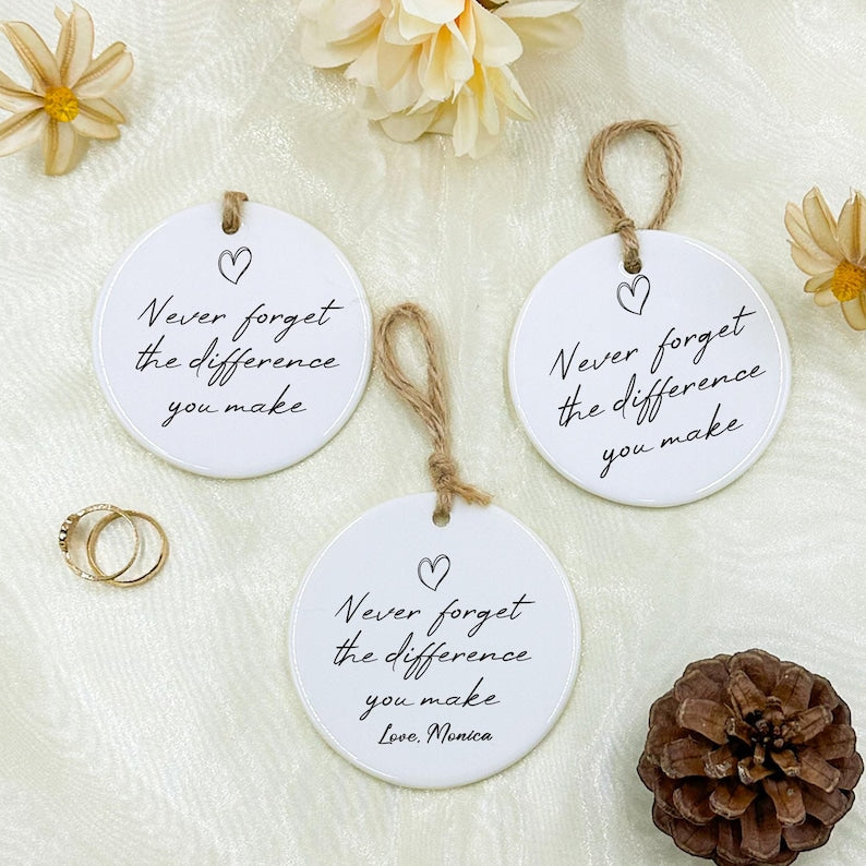 Thank You Gift, Never Forget The Difference You Make, Teacher Gift, Employee gift, Coworker Gift, Appreciation Gift, Gift for Friend, Thanks