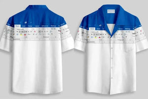 Funny Excel Word Powerpoint Hawaiian Shirt, Funny Hawaiian Shirt 2025, Microsoft Office Hawaiian Shirt, Excel Funny Work Button Up Shirt