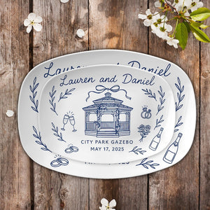 Custom Wedding Venue Platter Personalized Decorative Keepsake Plate with Names, Date & Location Wedding Gift Reception DECOR only