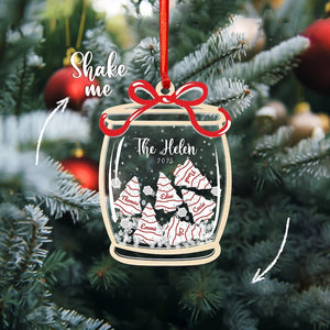 Personalized Family Christmas Ornament: 3D Shaker Keepsake, Custom Names & Year 2025