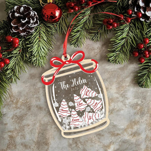 Personalized Family Christmas Ornament: 3D Shaker Keepsake, Custom Names & Year 2025