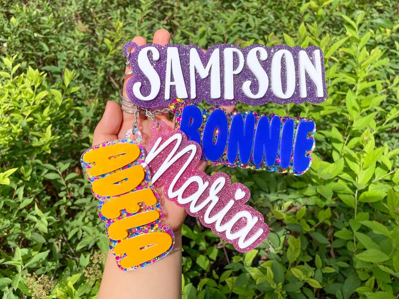 Custom Name Tag for Backpack, Personalized Backpack Name Tags, Backpack Keychains, Name Label, School Bag Tag, Lunch Box Tag, Diaper Bag Tag