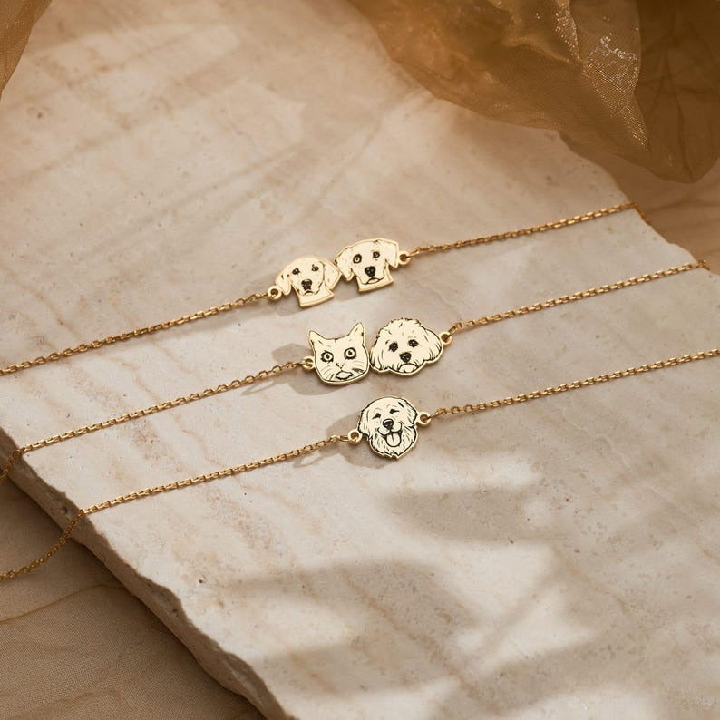 Personalized Pet Portrait Bracelet, Pet Memorial Bracelet, Custom Pet Picture Jewelry, Pet Lost Bracelet, Dog & Cat Bracelet,Gift for Her