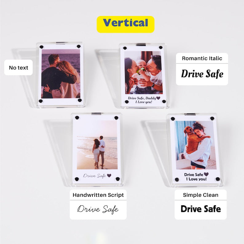 Custom Sleek Acrylic Car Visor Photo Clip | Turn your pet, family, or favorite memories into sun visor decor by Occasional Motto