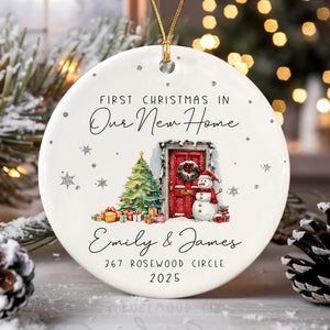 Custom New Home Ornament 2025, Our First Christmas in New Home Ornament, First Home Christmas Ornament, New House Ornament, Newlywed Gift