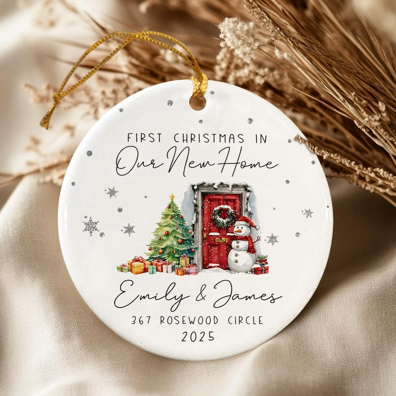 Custom New Home Ornament 2025, Our First Christmas in New Home Ornament, First Home Christmas Ornament, New House Ornament, Newlywed Gift