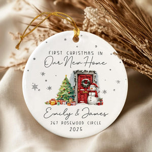 Custom New Home Ornament 2025, Our First Christmas in New Home Ornament, First Home Christmas Ornament, New House Ornament, Newlywed Gift