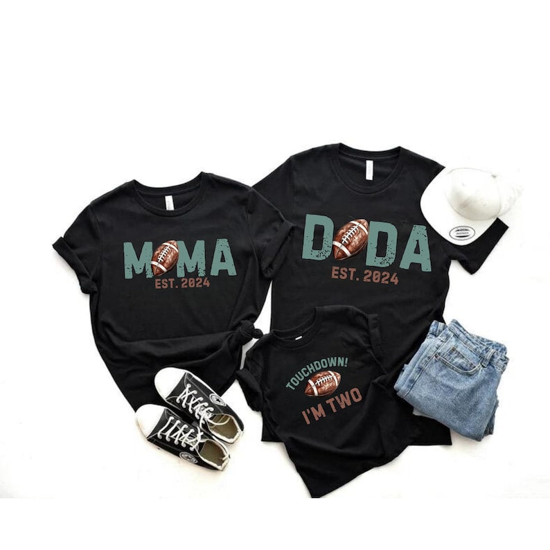 Personalized Football 1st Birthday Shirt Family Matching Football Theme Birthday Shirts Custom 1st Birthday Outfit Boy First Birthday Outfit