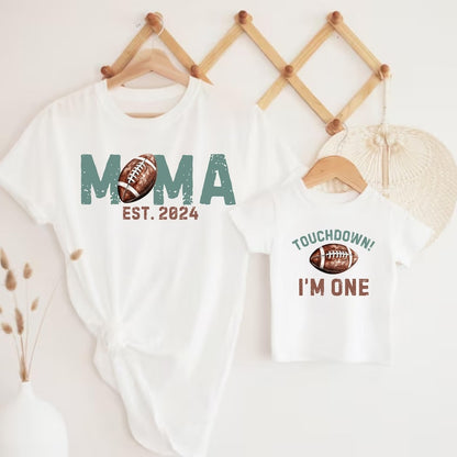 Personalized Football 1st Birthday Shirt Family Matching Football Theme Birthday Shirts Custom 1st Birthday Outfit Boy First Birthday Outfit