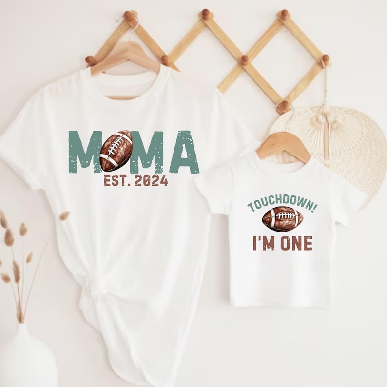 Personalized Football 1st Birthday Shirt Family Matching Football Theme Birthday Shirts Custom 1st Birthday Outfit Boy First Birthday Outfit