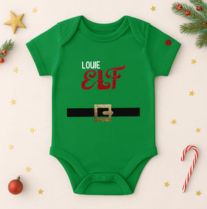 Elf Family Christmas Matching Set, Custom Name, Adults Kids Fancy Dress Outfit Idea