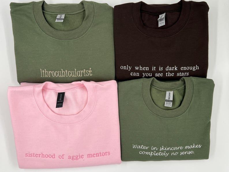 Custom Embroidered Sweatshirt, Personalized Crewneck, Custom Text Sweatshirt, Embroidered Text Crewneck, Gift for Bride, Halloween Shirt