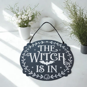 Personalized Witch In/Out Door Sign: Halloween Witchcore Decor, Halloween Gift