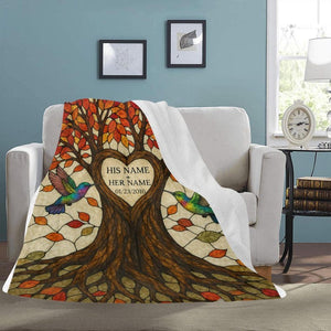 Personalized Anniversary Blanket: Tree of Life Couple Keepsake