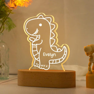 Custom Cute Dinosaur Night Light with Name,Baby First Birthday Gift,Led Acrylic Night Light,Gifts For Kids,Baby Nursery Decor,New Baby Gifts