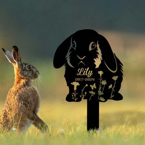 Custom Bunny Memorial Sign,Pet Rabbit Grave Marker,Rabbit Memorial Garden Sign,Pet Grave Marker,Bunny Loss Remembrance Gift,