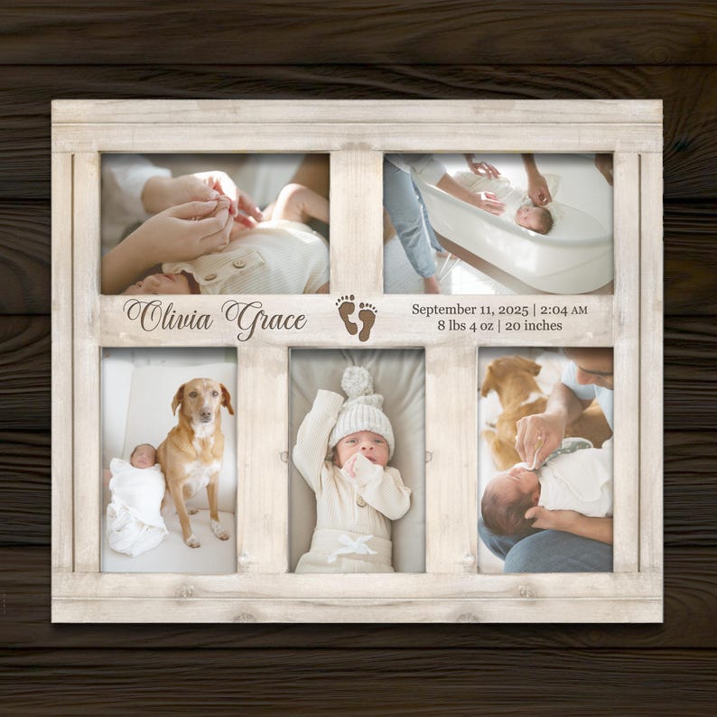 Two hearts Two Lives One Love-Personalized Wedding Collage Frame-Engagement-Anniversary-Mr. and Mrs. Custom Laser Engraved Keepsake Gift