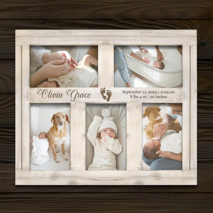 Two hearts Two Lives One Love-Personalized Wedding Collage Frame-Engagement-Anniversary-Mr. and Mrs. Custom Laser Engraved Keepsake Gift