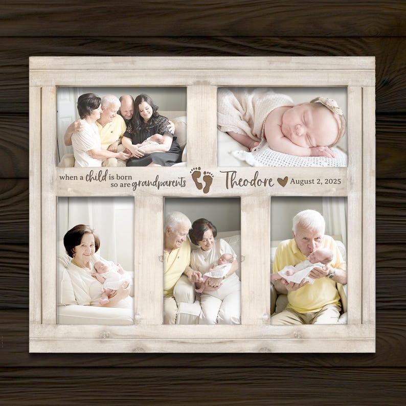 Two hearts Two Lives One Love-Personalized Wedding Collage Frame-Engagement-Anniversary-Mr. and Mrs. Custom Laser Engraved Keepsake Gift