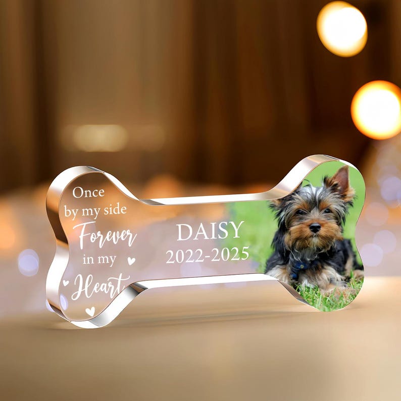 Personalized Pet Memorial Plaque, Photo Pet Memorial Gift, Pet Loss Keepsake, Pet Memorial Photo Plaque, Sympathy Gift, Acrylic Photo Block