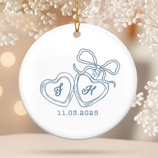 First Christmas Engaged Ornament, Personalized Engagement Gift for Couples, Engagement Christmas Keepsake, Wedding Gift, Mr And Mrs Gifts