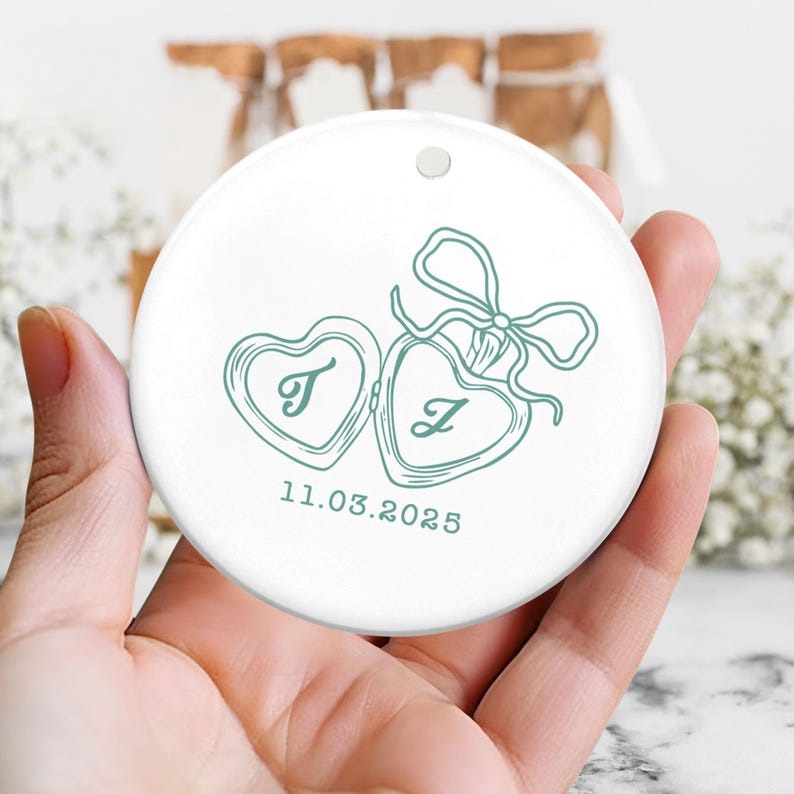 First Christmas Engaged Ornament, Personalized Engagement Gift for Couples, Engagement Christmas Keepsake, Wedding Gift, Mr And Mrs Gifts