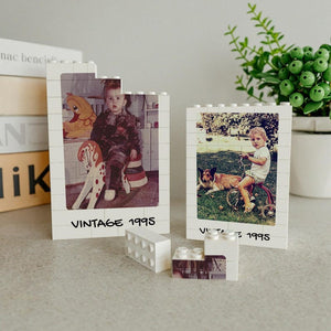 30th Birthday Custom Puzzle Vintage 1995 Design, Photo Block Puzzles Retro Photograph Ready-to-Assemble Gifts